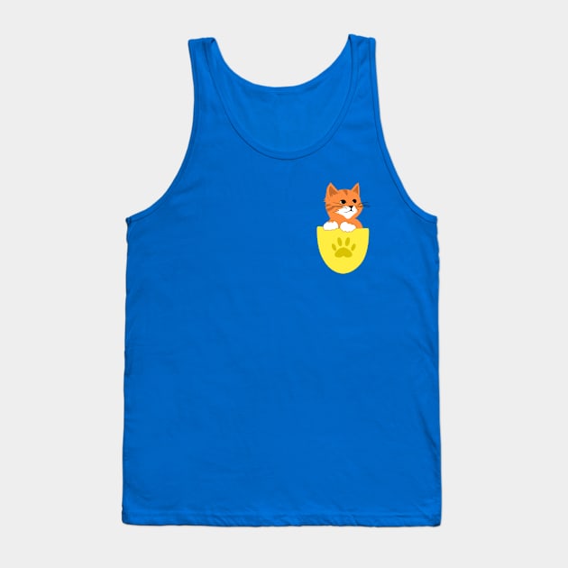 Cute kitten inside a pocket the perfect gift for cat lover Tank Top by zerooneproject